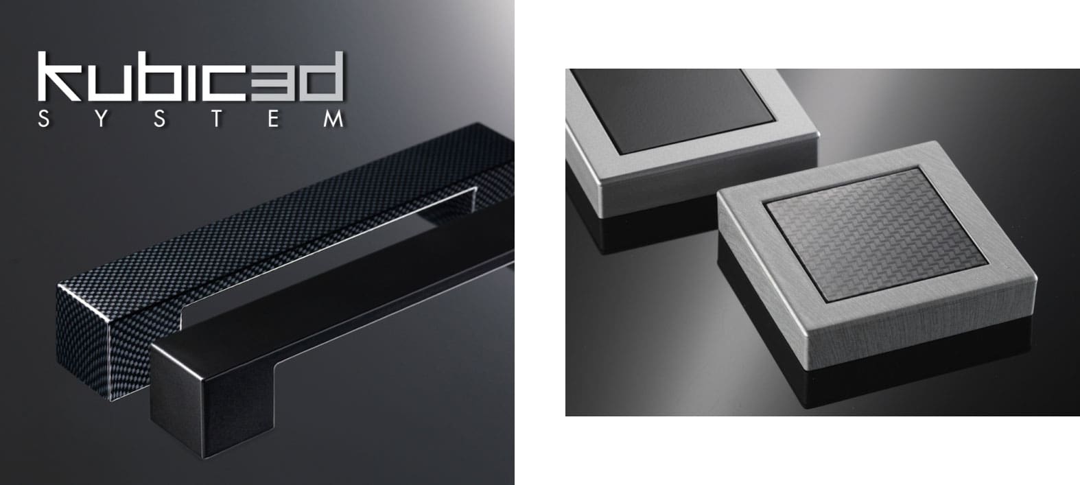 Primjeri teksture karbonskih vlakana i brušenog nikla ostvareni Kubic 3D tehnologijom